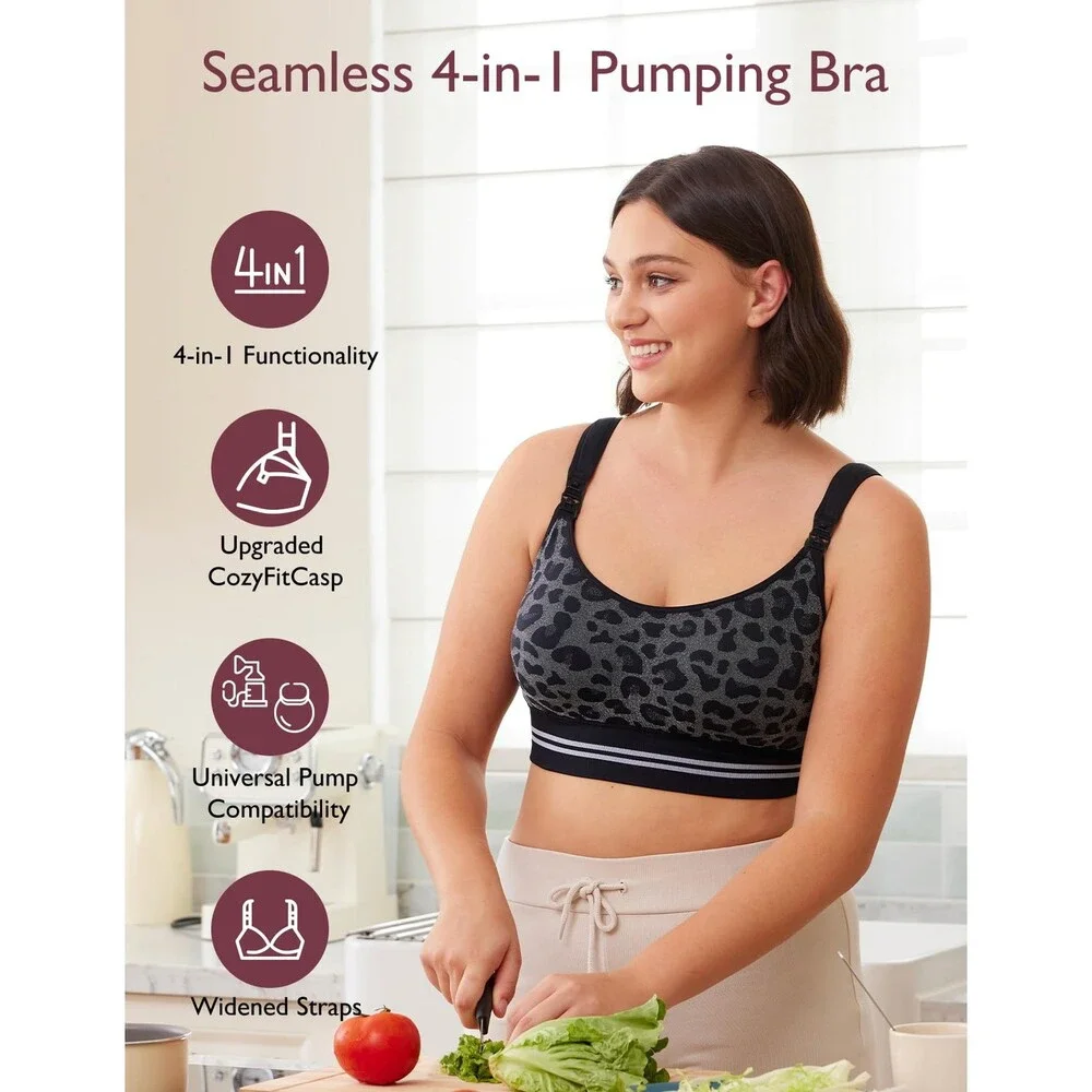 Momcozy Black Pumping Bra Hands Free M